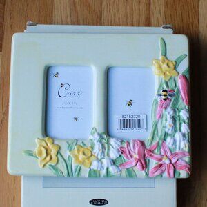 Vintage Carr Frames "Spring Hill Ceramics - Bouquet" Double Picture Frame